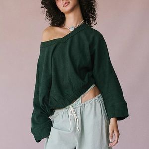 Free People BRB Solid Pullover in Sycamore Green XL
